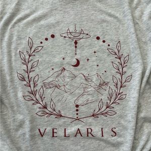 New! ACOTAR, Velaris glitter tee shirt